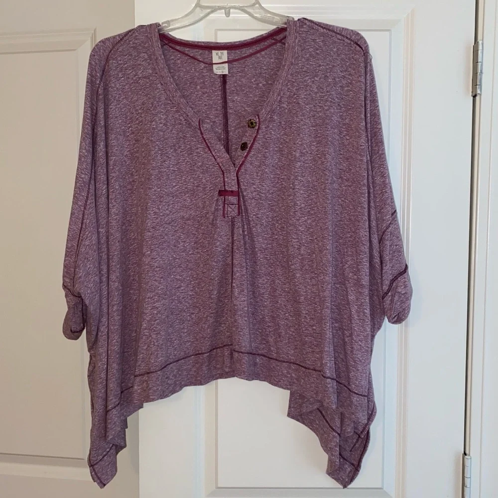 Free People Heathered Purple Tunic Top